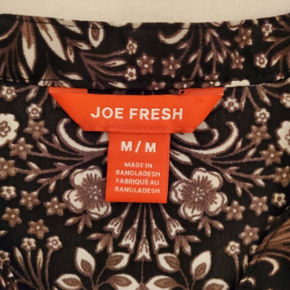 Selling Women's Floral Print Brown & White Dress/Top With Pockets - Picture 10 of 10